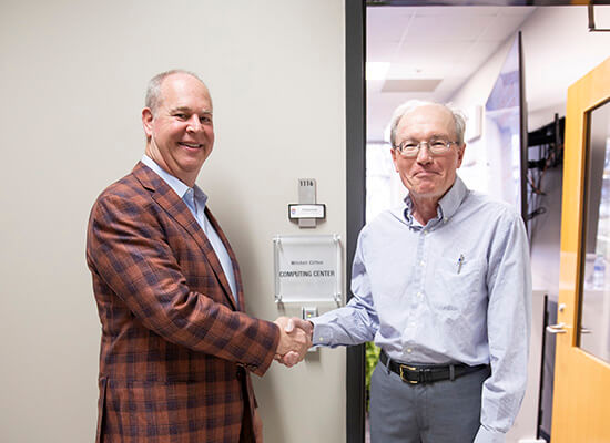 Rusty West '88 and Professor Emeritus Mitchell Clifton