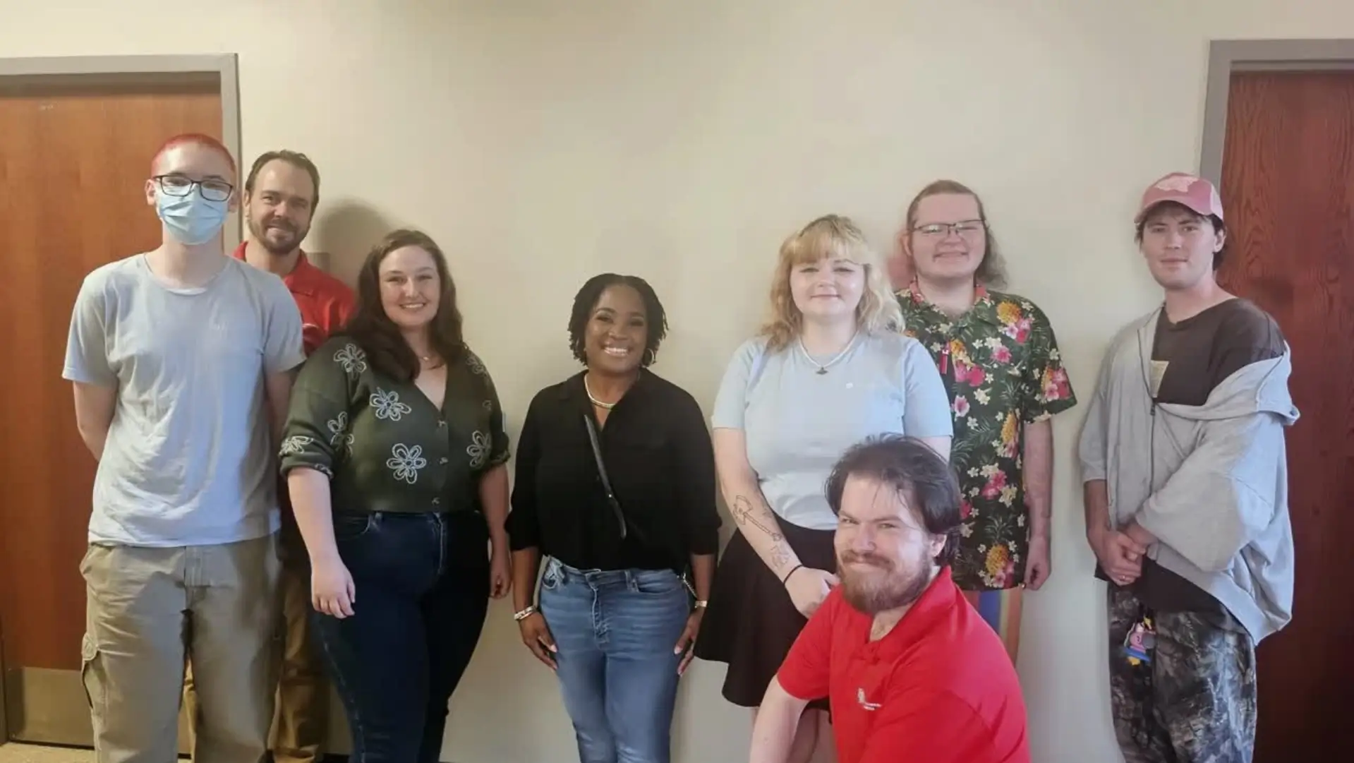 Anita Lamar, center, with current UWG Debate members