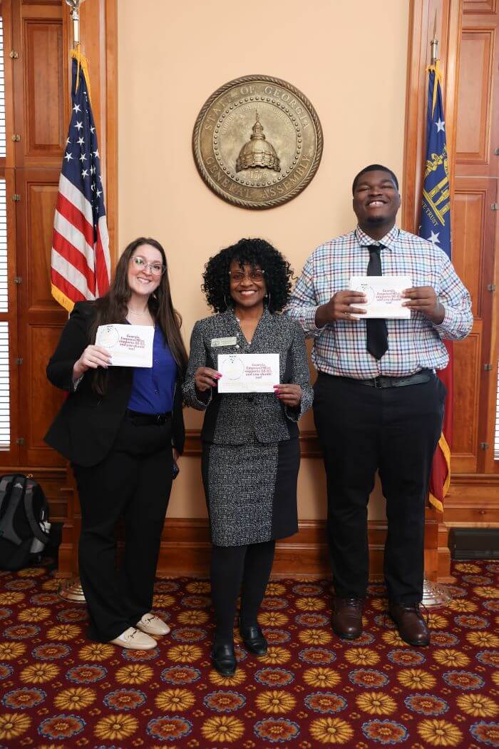 Holloway, far right, at the capitol