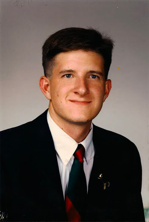 Alumnus David Johnson as a young UWG undergrad