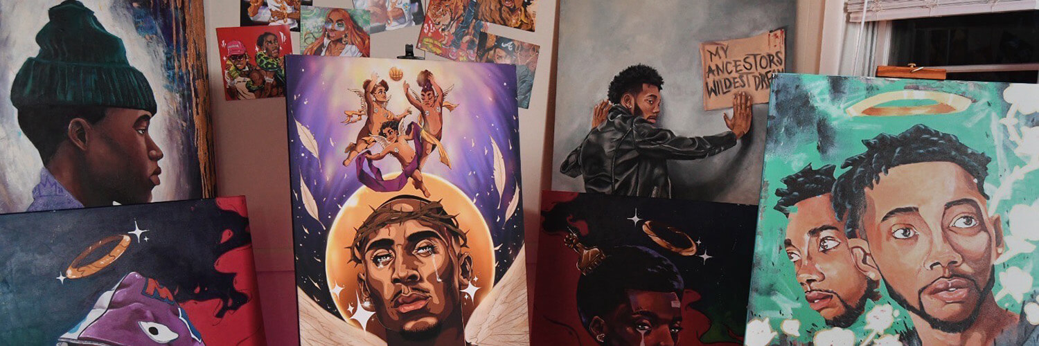 Works of art by UWG alumnus Darius Emerson