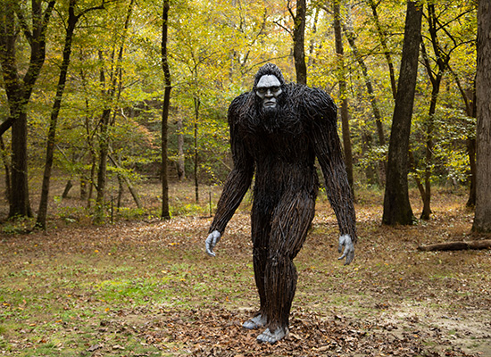 Jesse Duke's third Bigfoot sculpture, Enkidu