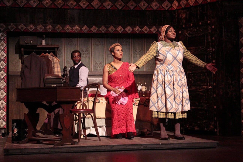 Smith (left) with Graise and McLellan during UWG Theatre's production of “Cabaret”