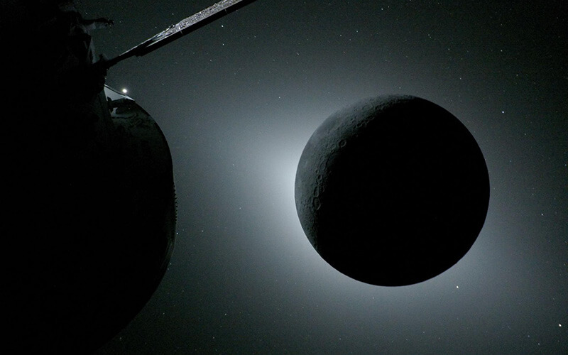 A view of the moon from Orion