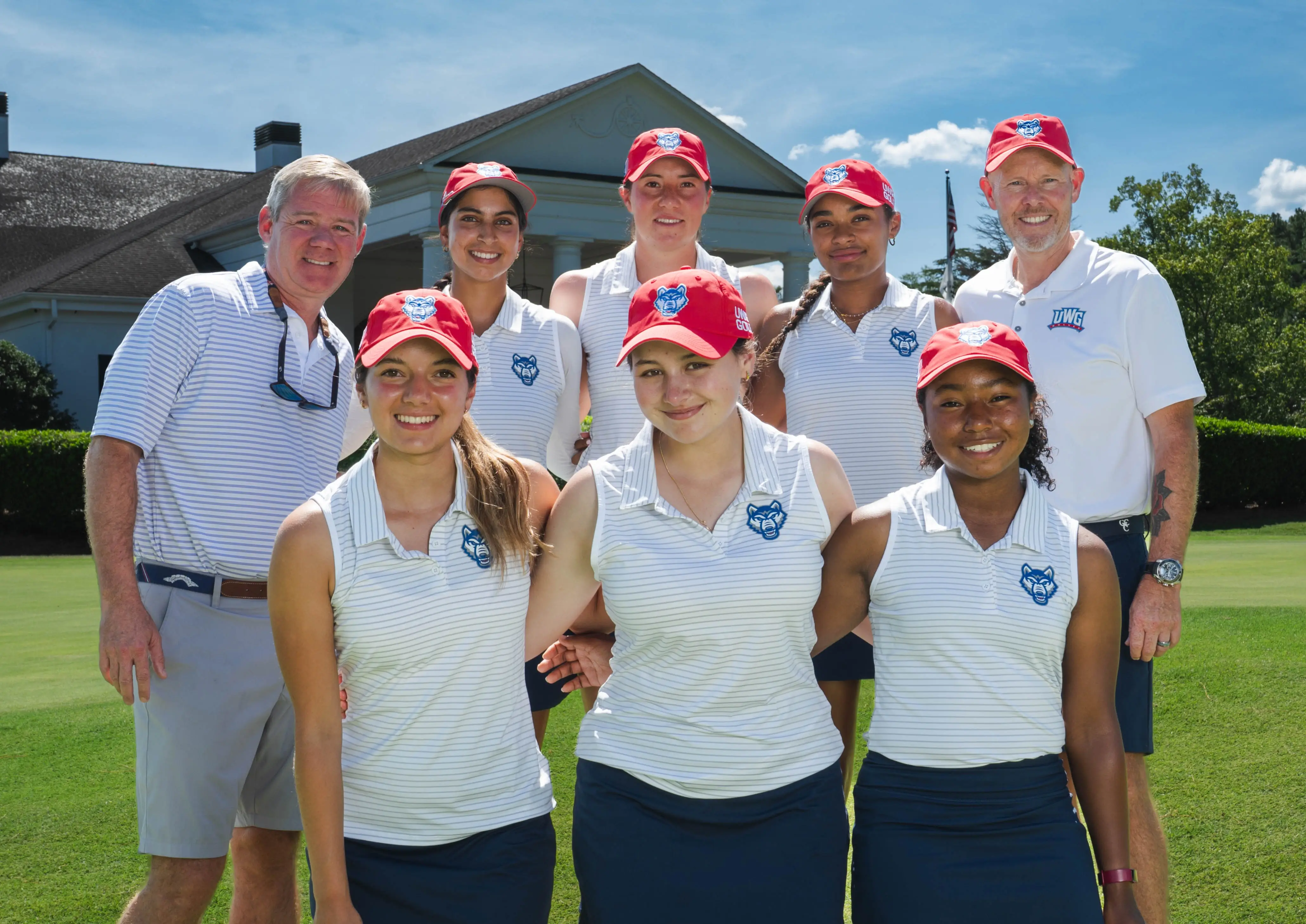 John Jackson with the UWG Women's Golf team