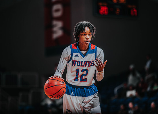 UWG Wolves basketball player