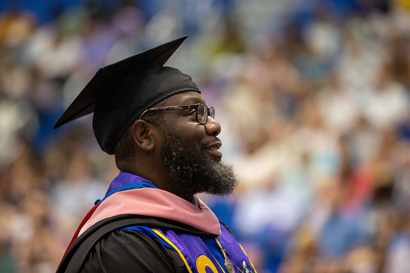 UWG graduate at commencement ceremony