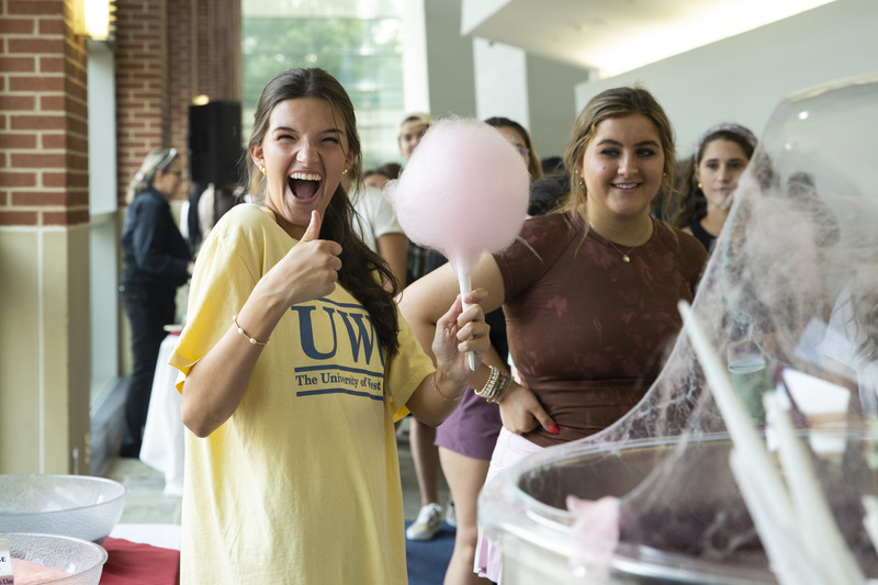 Students at a UWG event.