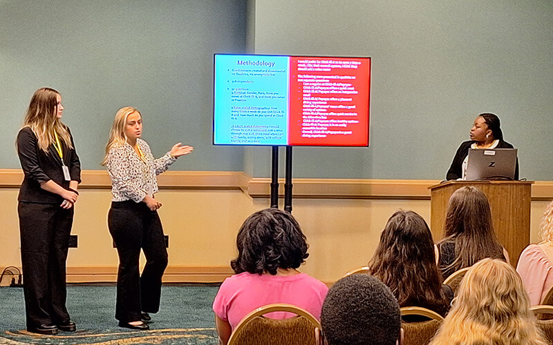 UWG students presenting research