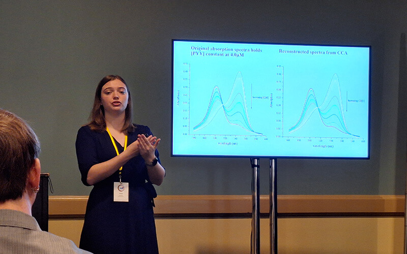 UWG student presenting research