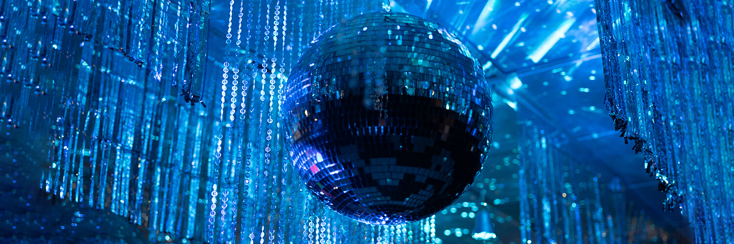 Blue disco ball
