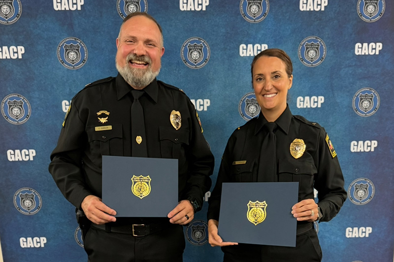 UWG's Deputy Chief Craig Gibson and Lt. Ashley Gossage
