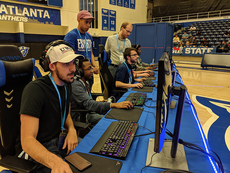 UWG students participate in a gaming competition at Georgia State University