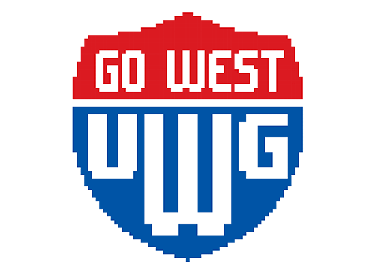 UWG's Go West shield in 8bit