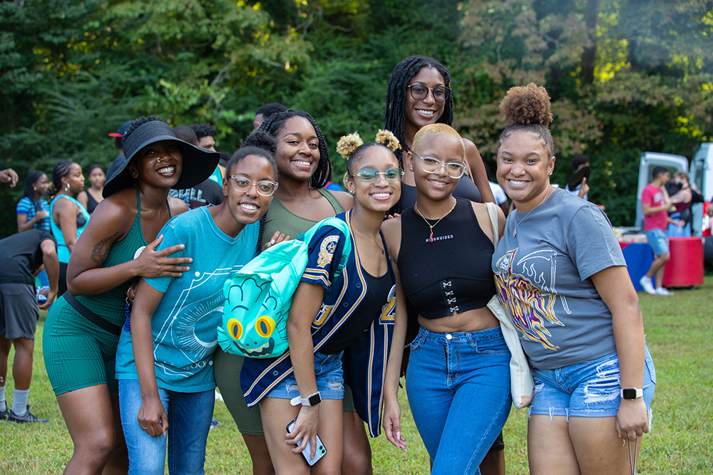 A group of students outdoors