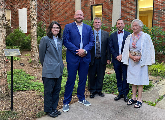 L to R:  Dr. Hilde Patron, UWG's Center for Business and Economic Research; Brent Meyer, Federal Reserve Bank of Atlanta; Dr. William "Joey" Smith, UWG's Richards College of Business; Dr. Russell Crutchfield, UWG; Rep. Lynn Smith, Georgia House of Representatives