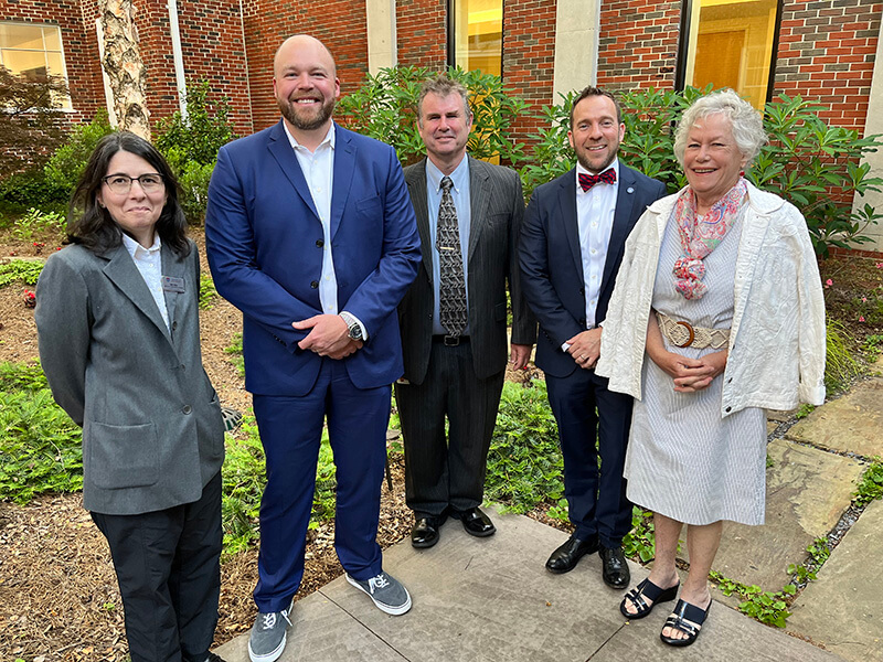 L to R:  Dr. Hilde Patron, UWG's Center for Business and Economic Research; Brent Meyer, Federal Reserve Bank of Atlanta; Dr. William "Joey" Smith, UWG's Richards College of Business; Dr. Russell Crutchfield, UWG; Rep. Lynn Smith, Georgia House of Representatives