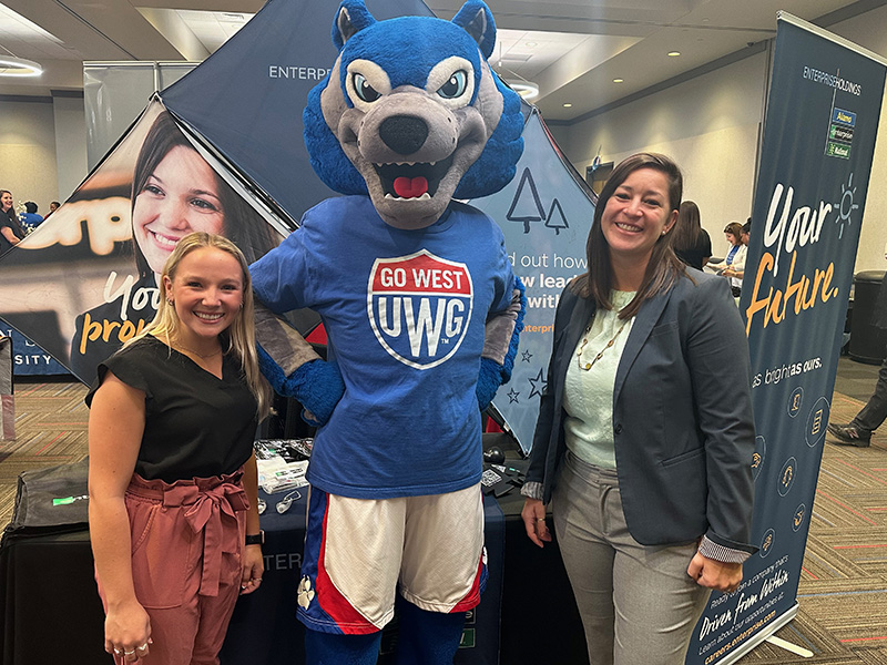 L to R: Piper Schuller, Wolfie and Ashley Clarke