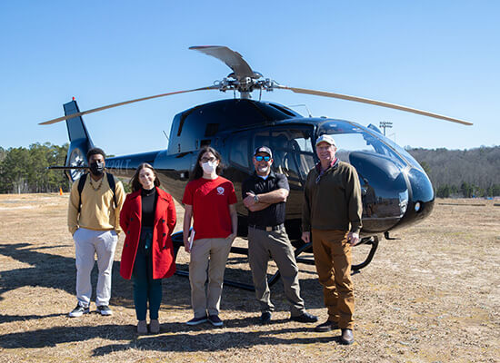 L to R: Quintibius Johnson, UWG student; Amber Rogers, UWG student; Shawn Carter, UWG student; Rob Peurifoy; Lance Toland