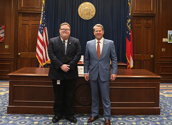Benjamin Ryan Smith and Georgia Governor Brian Kemp