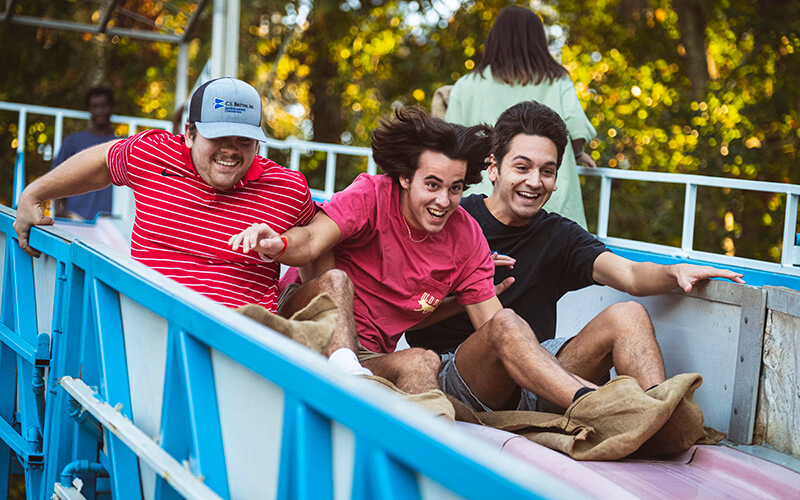 UWG students participating in outdoor activities at Homecoming 2022