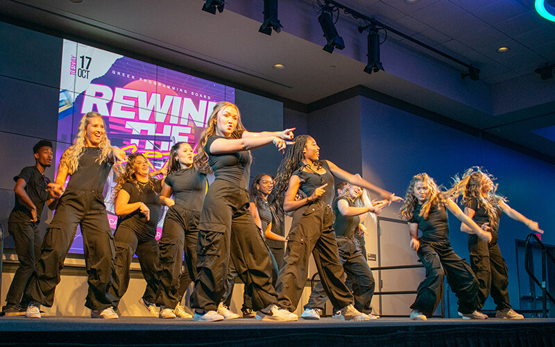 Students dance at UWG Homecoming 2023