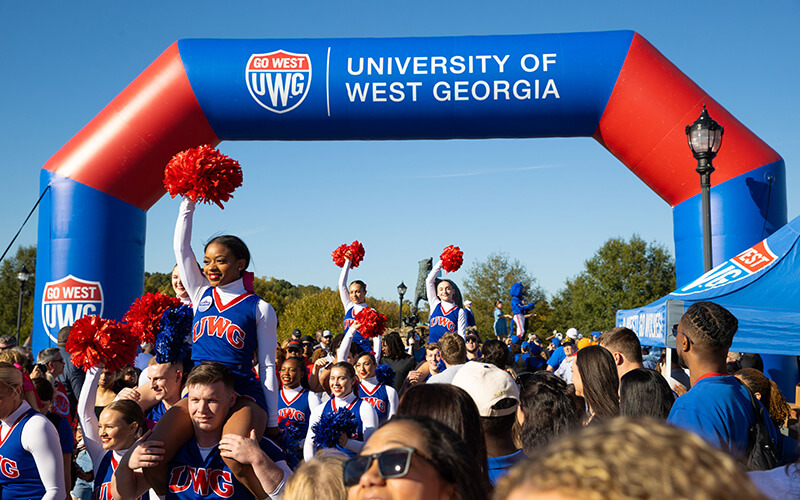 UWG fans cheer at the pregame