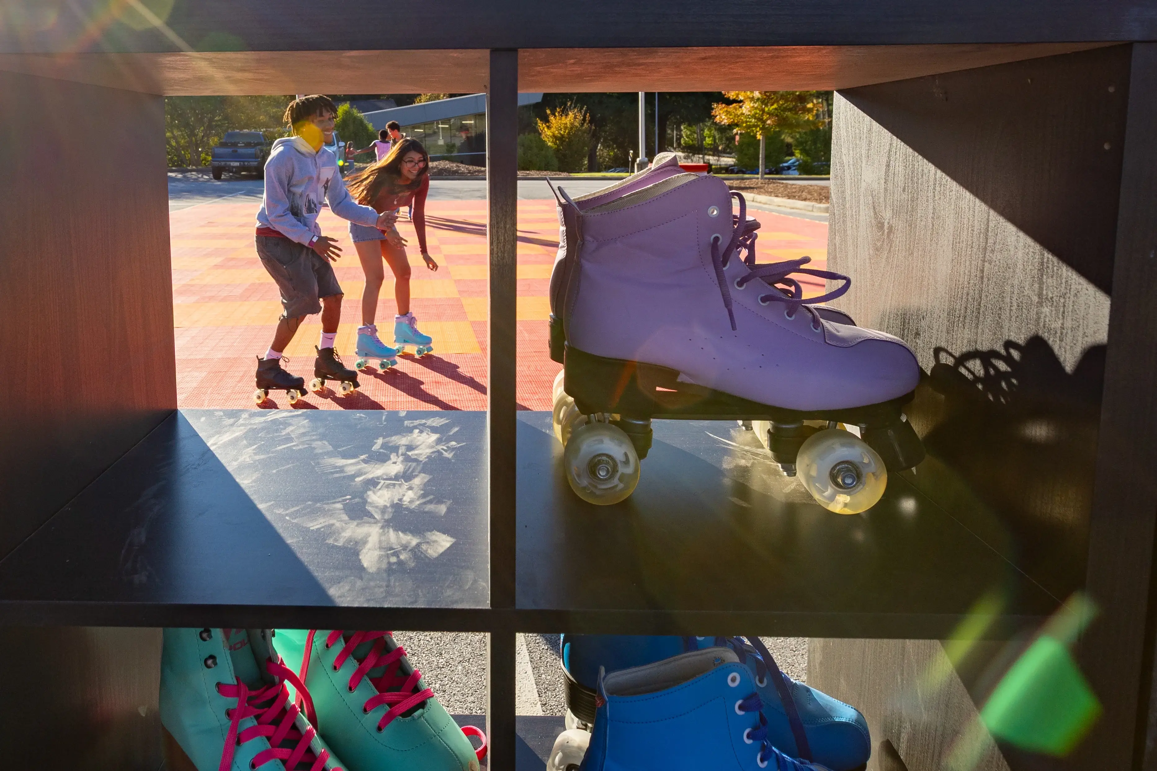 UWG students rollerskating
