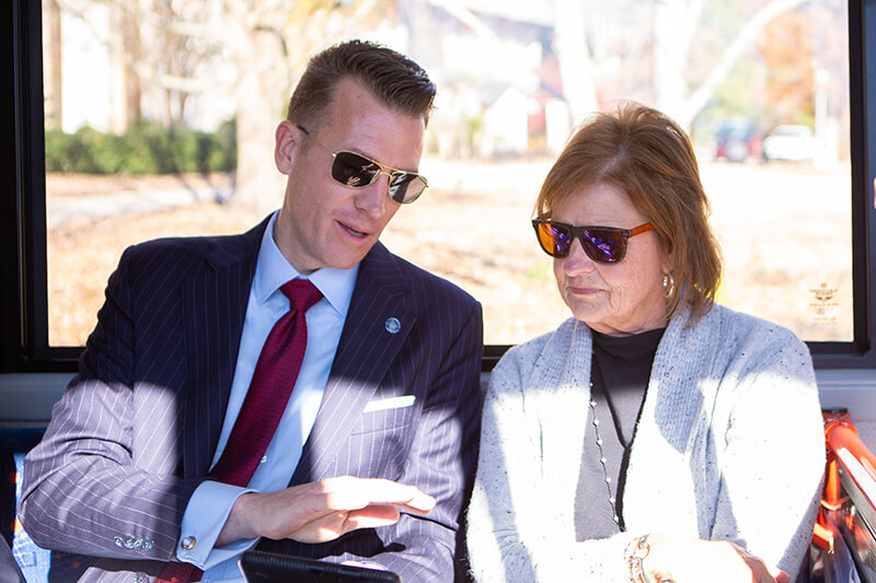 UWG President Dr. Brendan Kelly and Carrollton Mayor Betty Cason