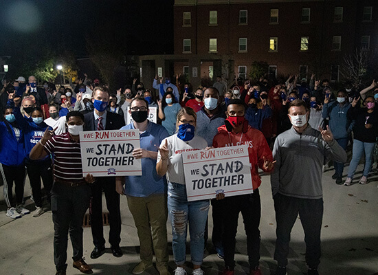 Group of students on campus