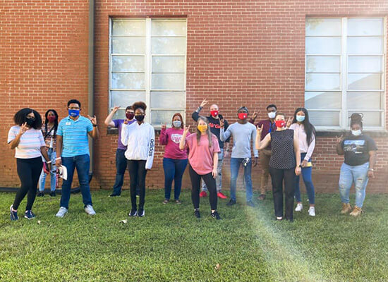 First Lady Dr. Tressa Kelly with fellow poll workers