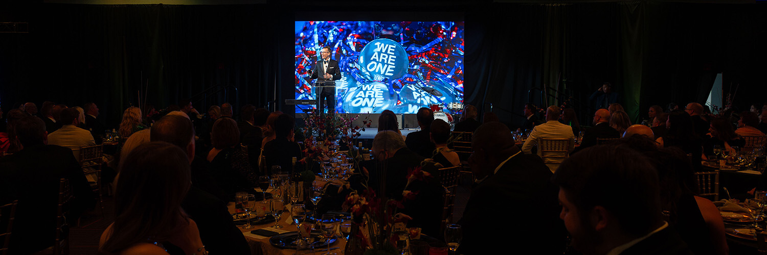 UWG President Dr. Brendan Kelly speaks at the Presidential Black Tie Gala
