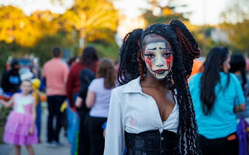 student in costume