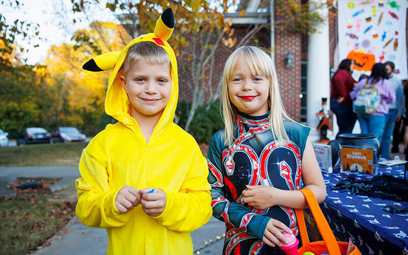 Kids in costumes