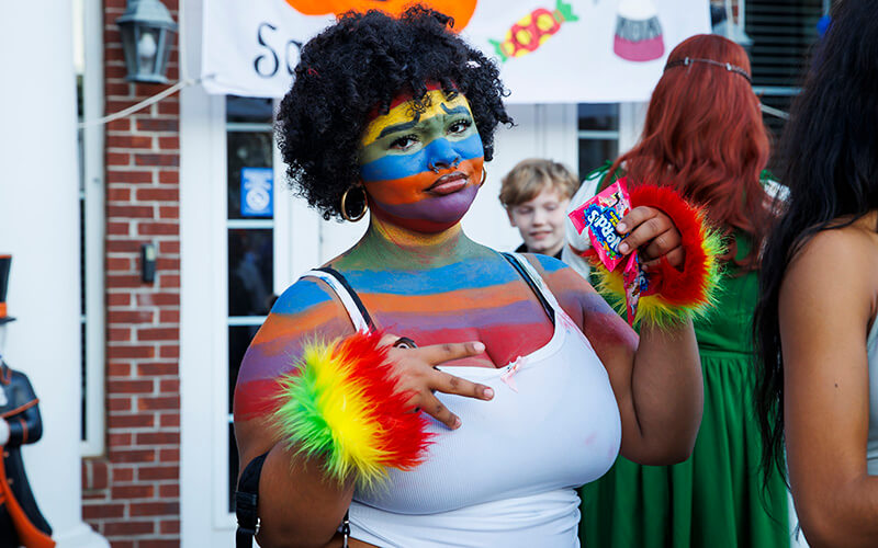 student in costume