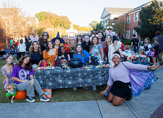 UWG students in costume for Safe Treat