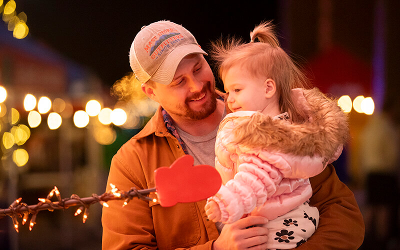 A man holding a child 
