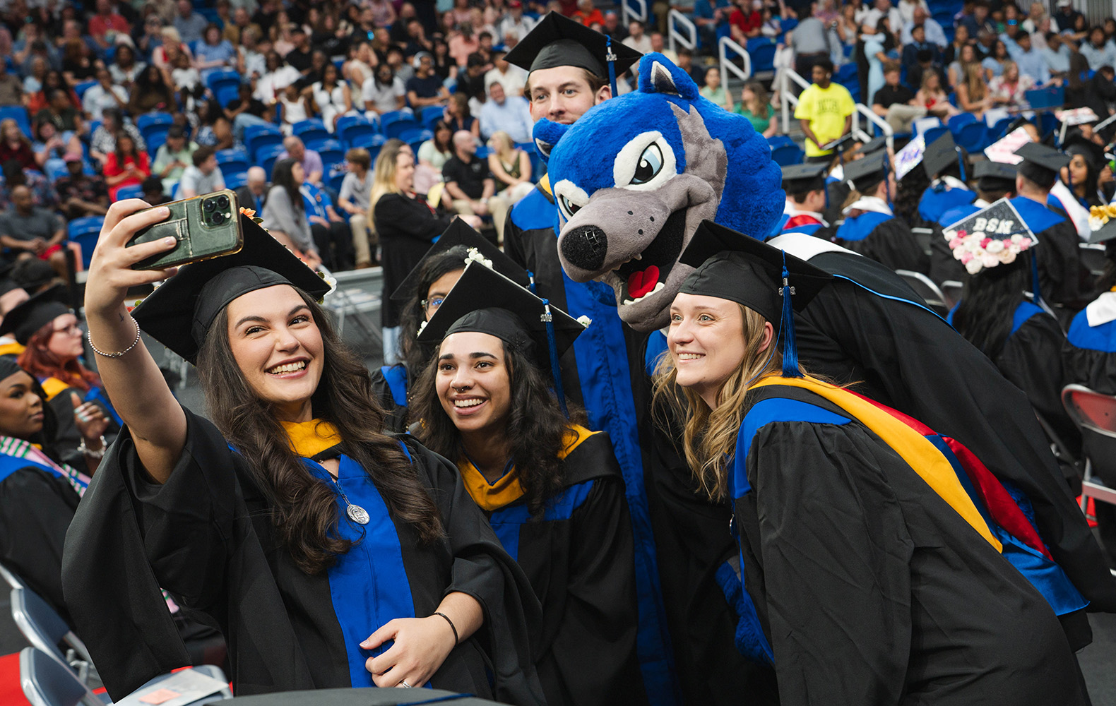UWG graduates celebrate at Spring Commencement with Wolfie