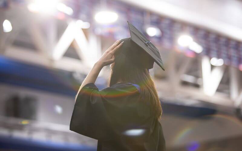 A UWG graduate at Spring Commencement