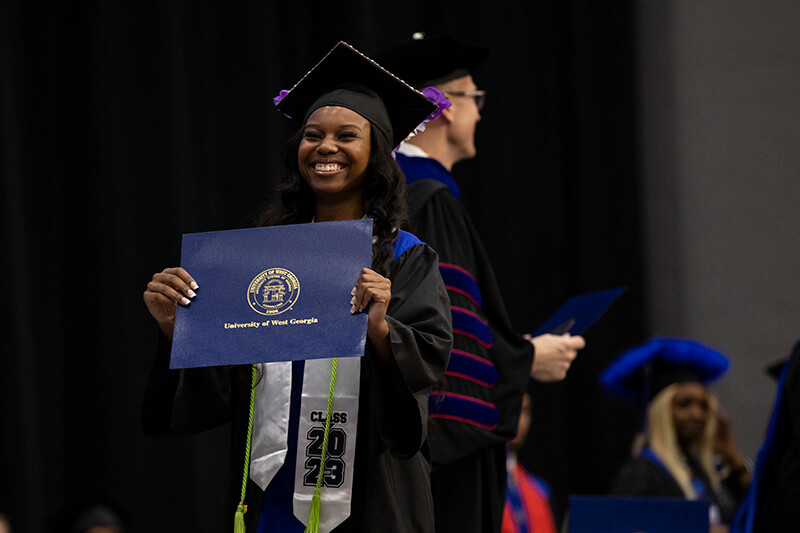 UWG graduate at the 2023 Summer Commencement ceremonies