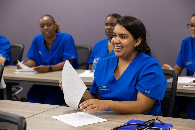 A student in UWG Continuing Education’s CNA program