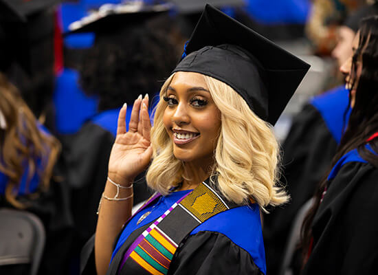 UWG graduate at commencement