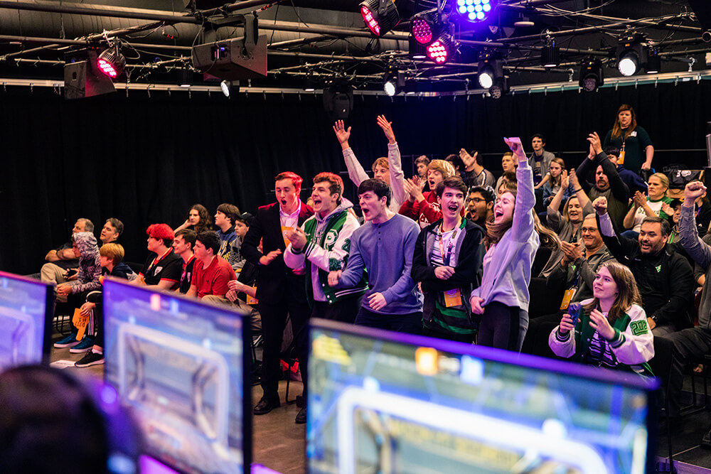 GHSA audience members cheering