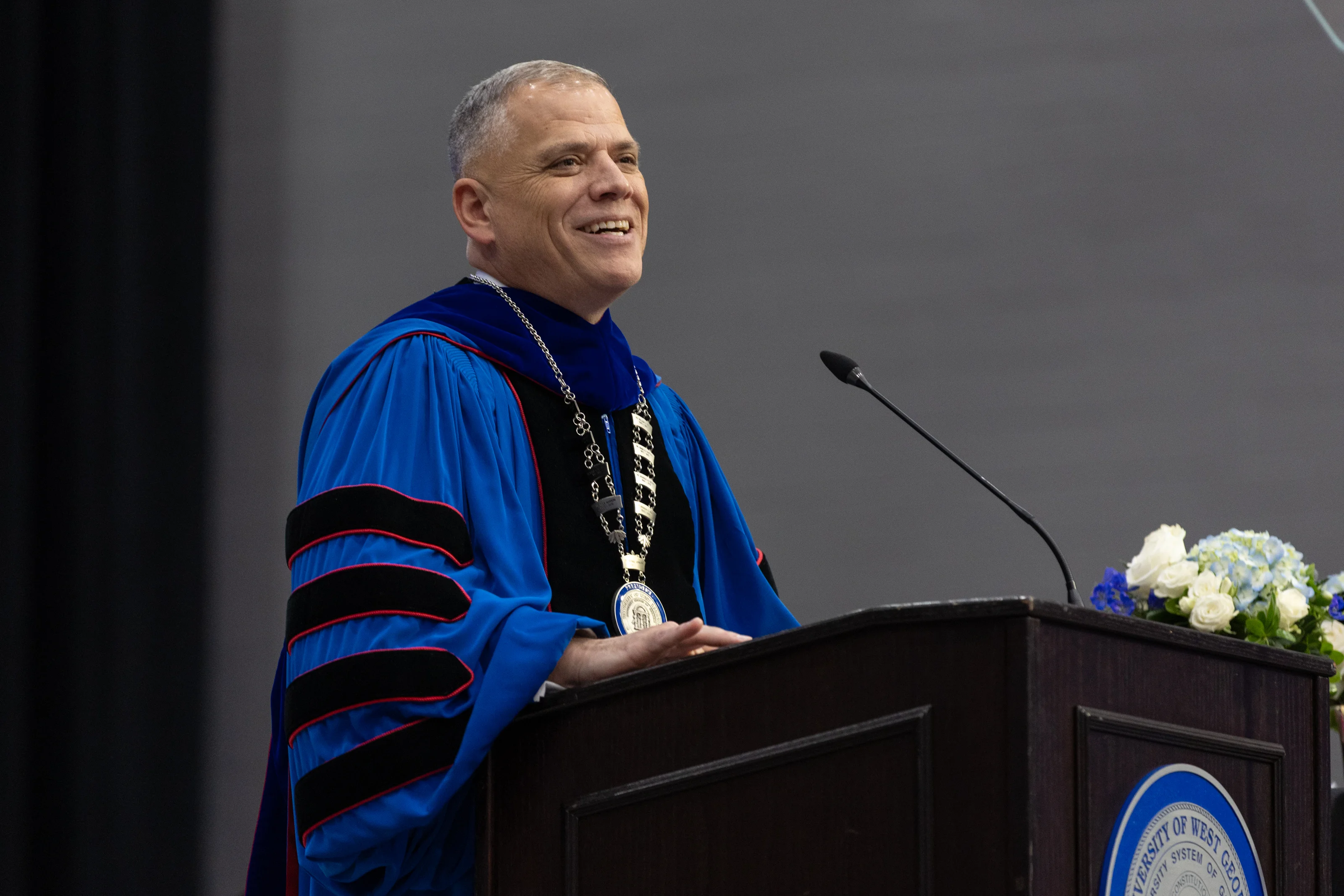 UWG president Dr. Michael Johnson at investiture