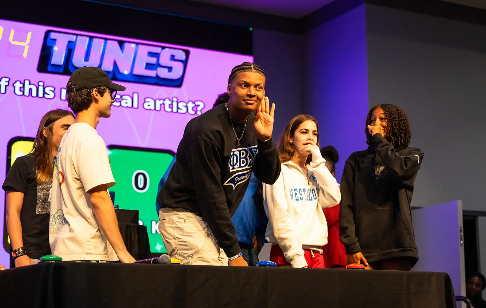 UWG students at Fast Tunes Game Show