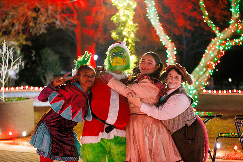 UWG students in festive costumes at the 2024 Winter West Wonderland