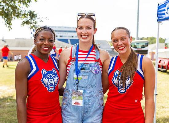 UWG students wearing red