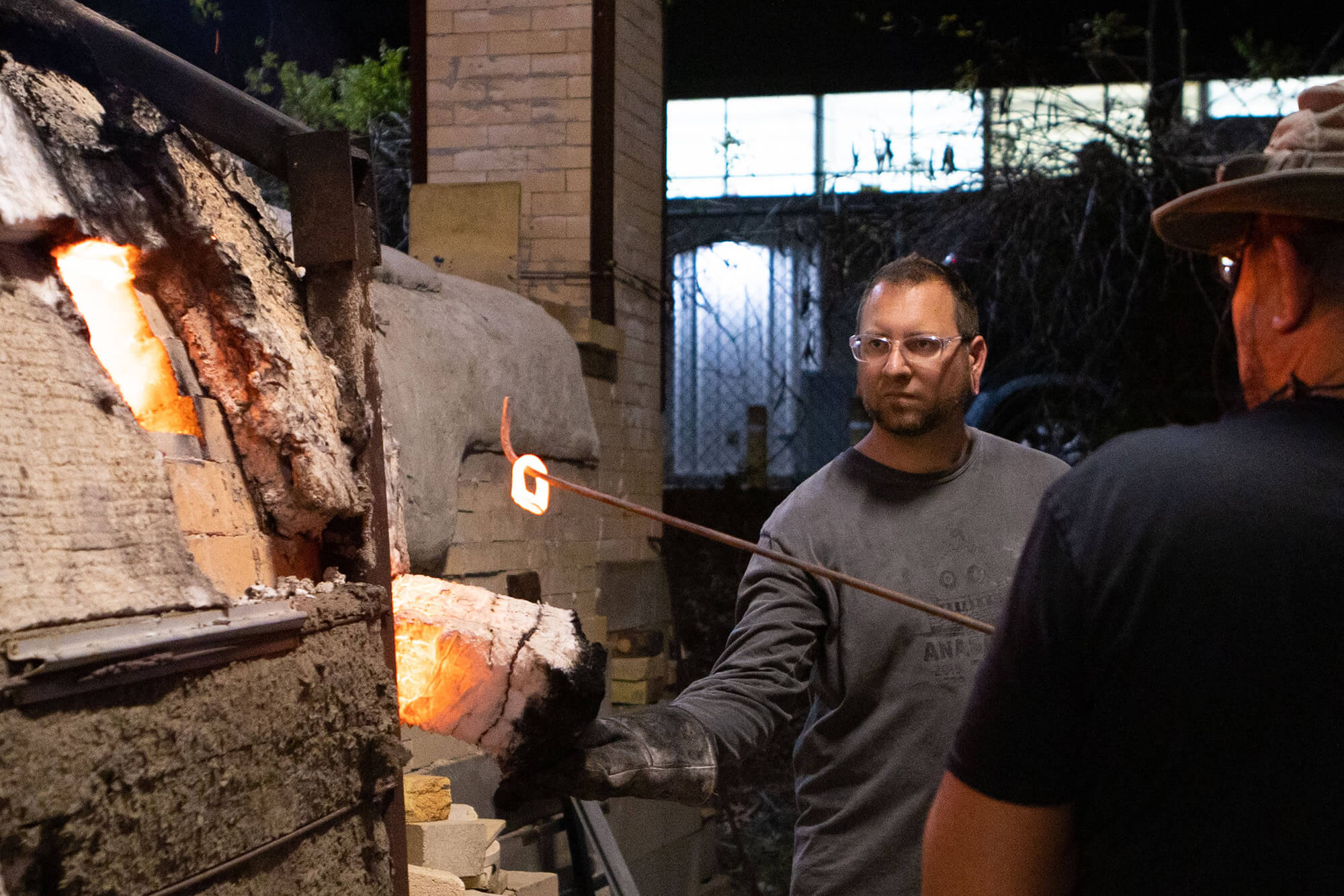 Removing a cone to test in the middle of firing 