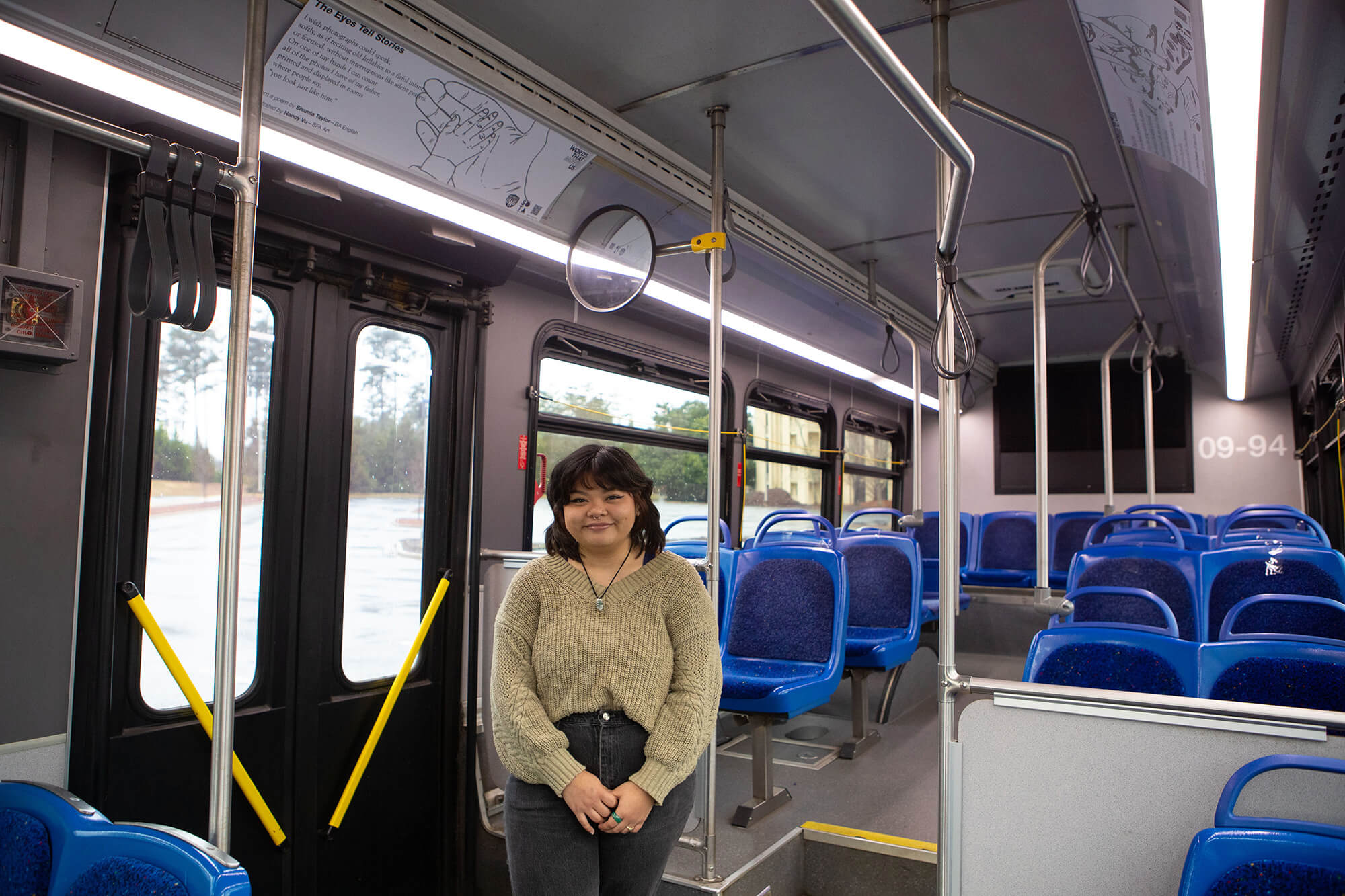 Nancy Vu on a UWG bus