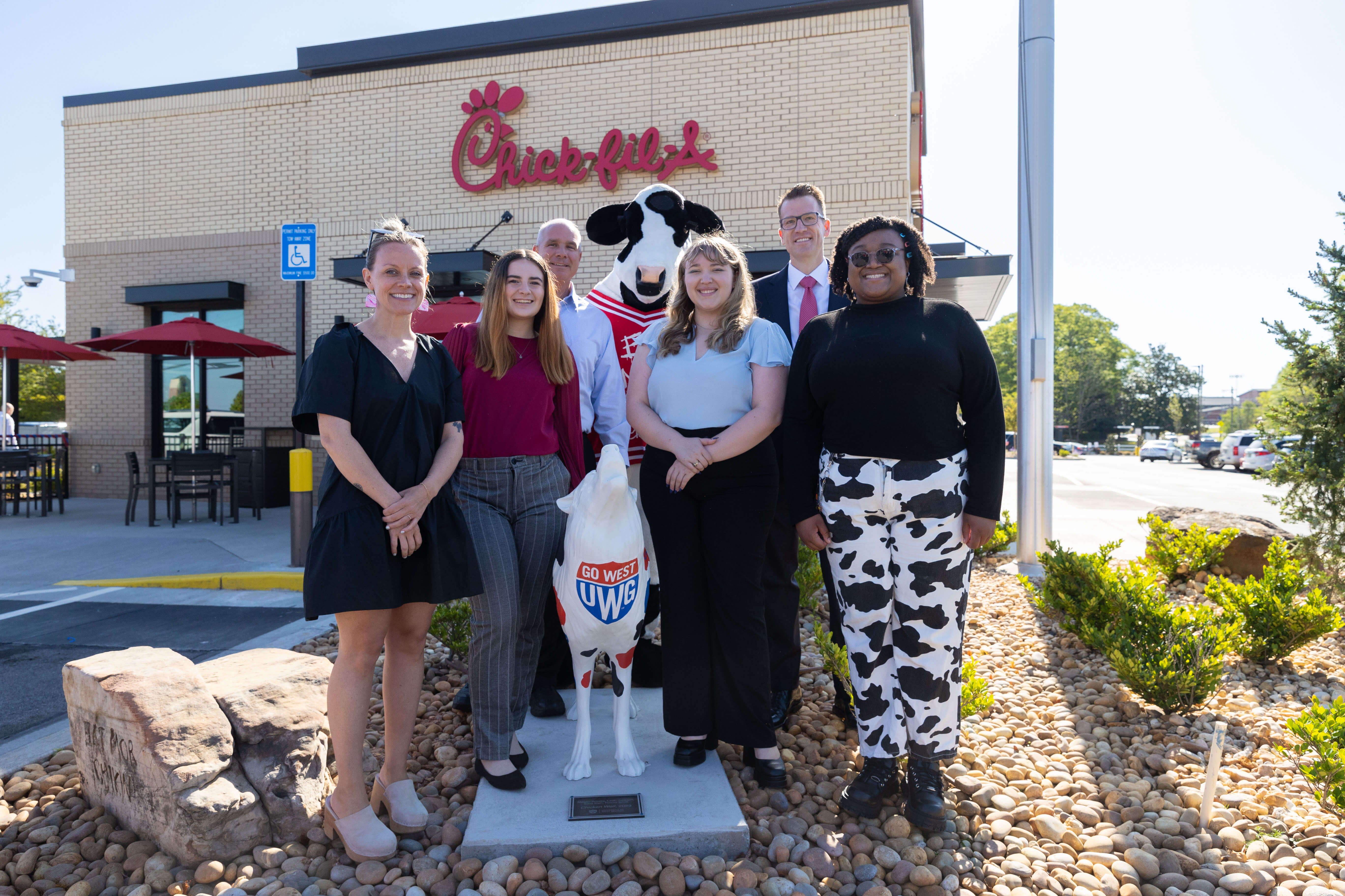 UWG faculty and students with community partners at Chick-fil-A